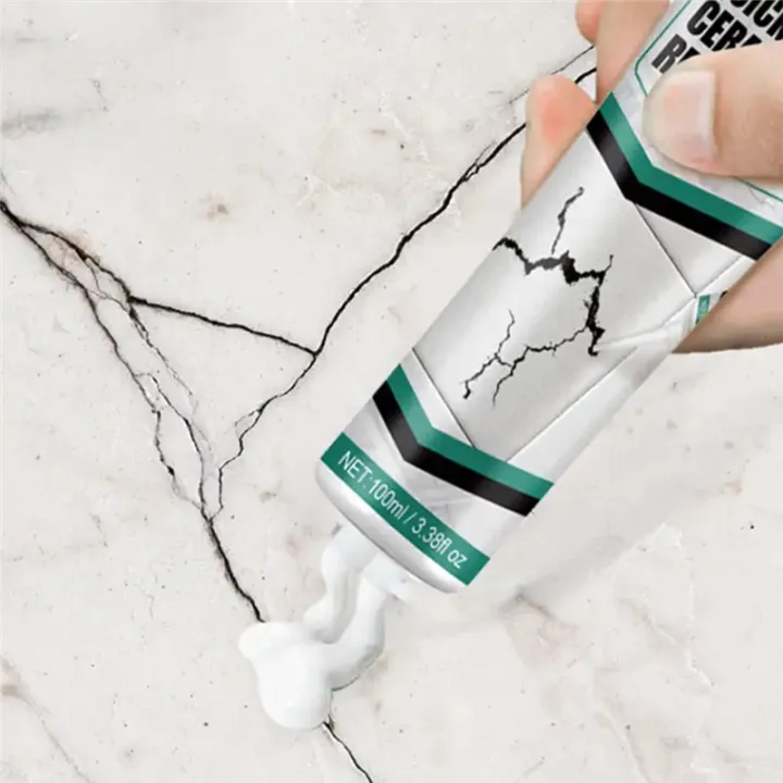 Tile Repair Paste with Spatula and Sandpaper, 100ml Tube