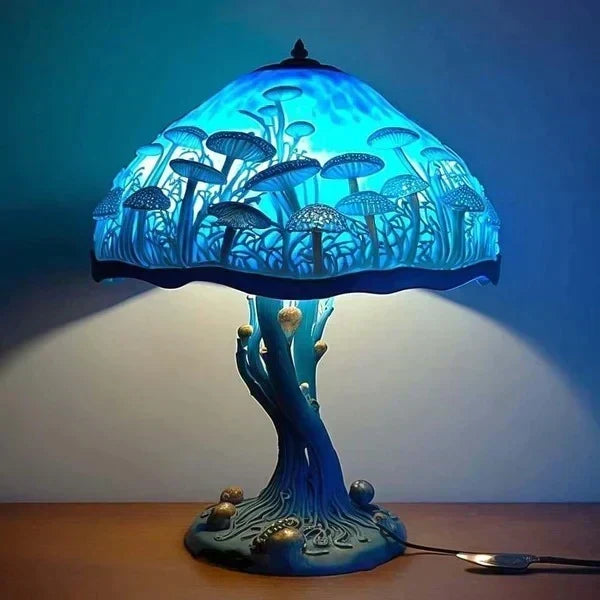 coloured Panel Table Lamp with Retro Design and Warm Ambient Glow