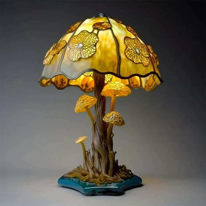 coloured Panel Table Lamp with Retro Design and Warm Ambient Glow