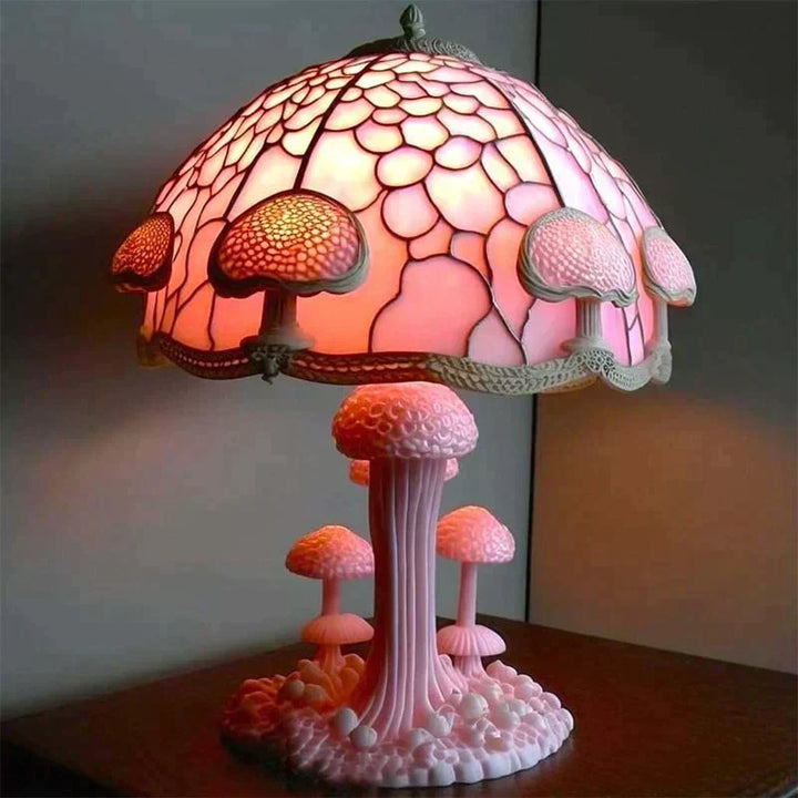 coloured Panel Table Lamp with Retro Design and Warm Ambient Glow