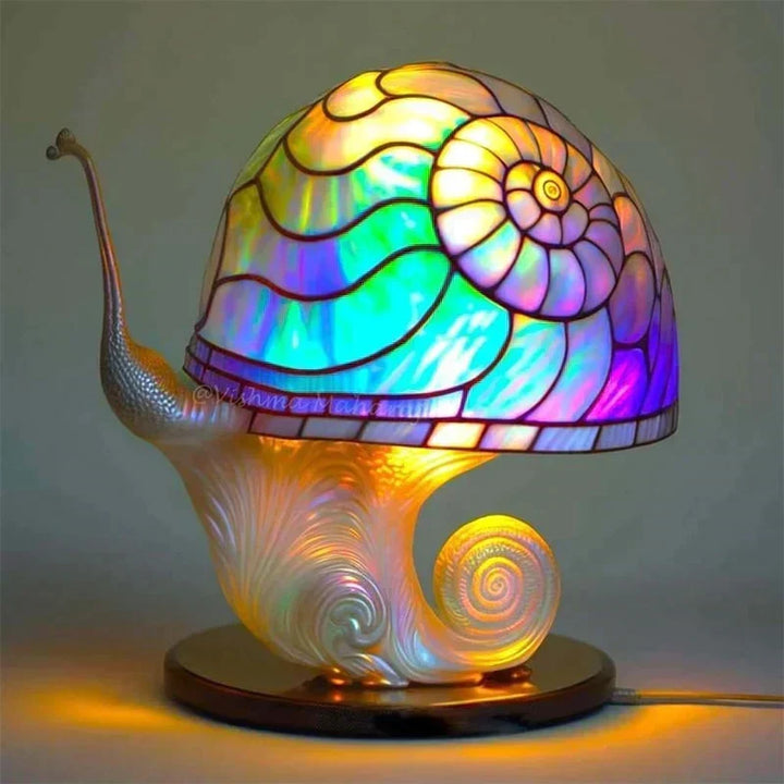 coloured Panel Table Lamp with Retro Design and Warm Ambient Glow