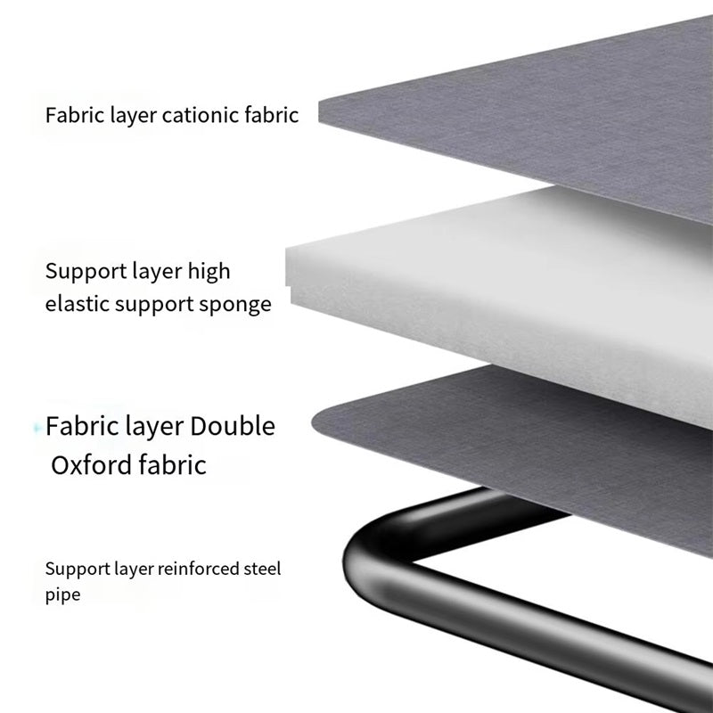 Folding Bed with Built-in Pillow and Side Pocket