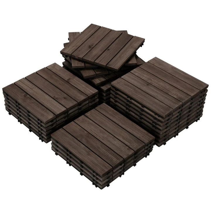 Interlocking Outdoor Patio Wood Flooring Deck Tiles 27Pcs