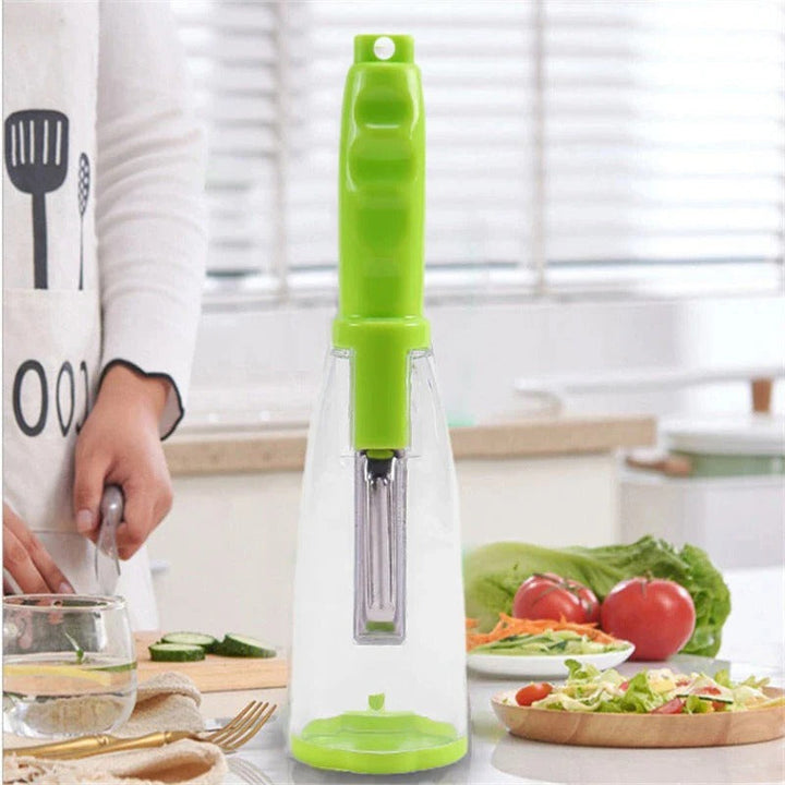 Multifunction Apple and Vegetable Peeler with Storage Tube