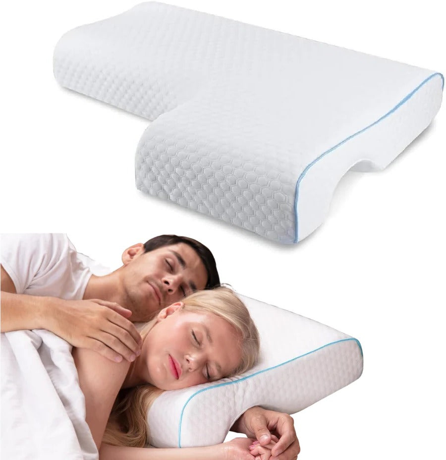 Orthopaedic Couple Pillow with Arm Tunnel for Cuddling