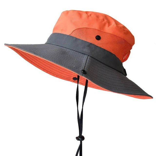 Foldable Sun Hat, UV Protection Fisherman Style with Adjustable Strap