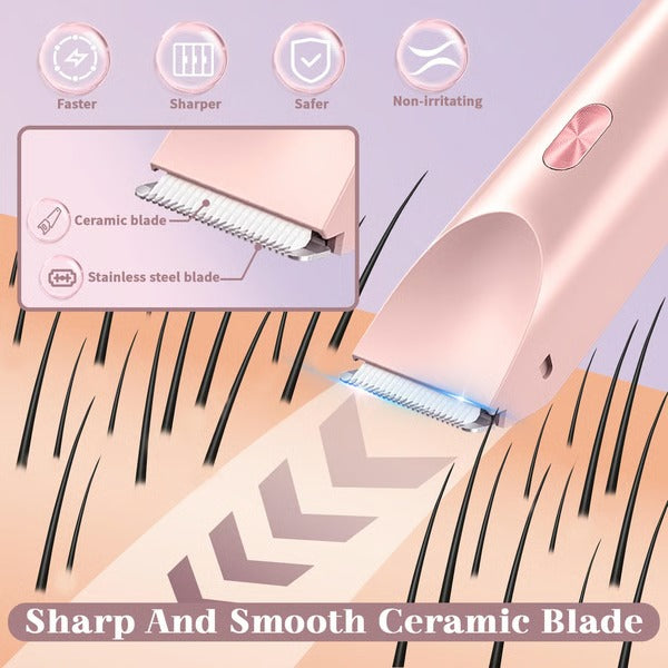 Women’s Bikini Trimmer with Dual Head Design for Wet and Dry Use
