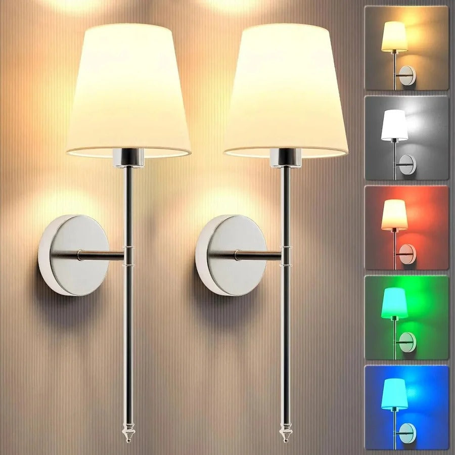 Wireless Wall Lights, Pack of 2