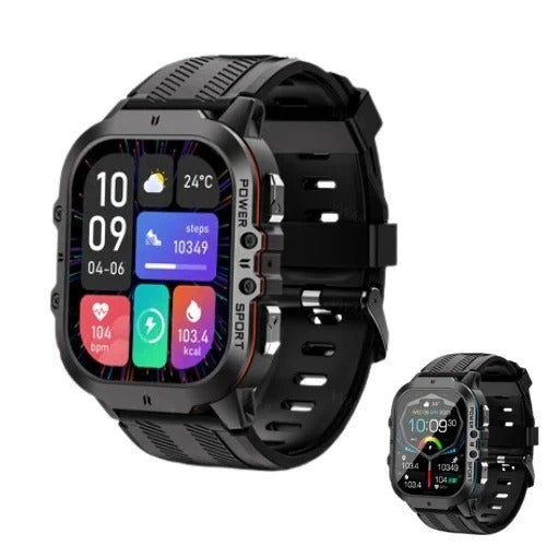 Waterproof Smartwatch,  Fitness Tracking, Bluetooth 5.0