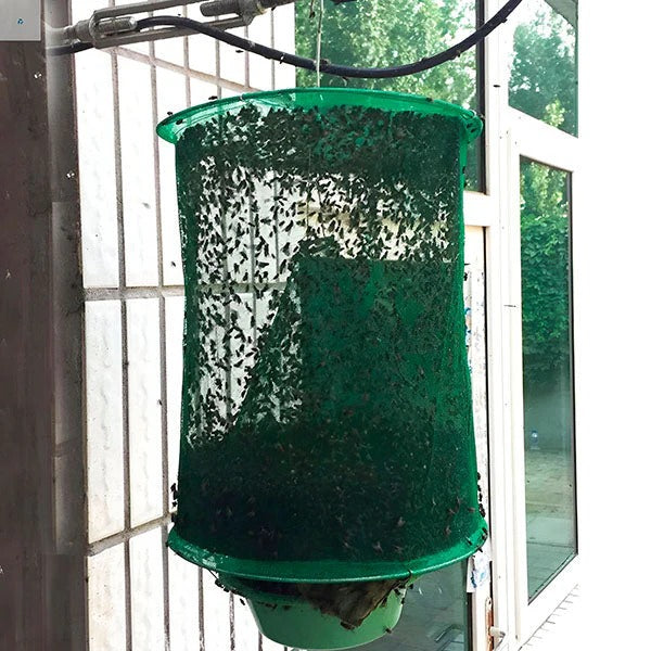 Reusable Fly Trap, Outdoor Hanging Fly Catcher, Chemical-Free and Washable