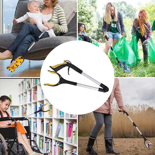 Foldable Reacher Grabber, Rotating Pick Up Tool