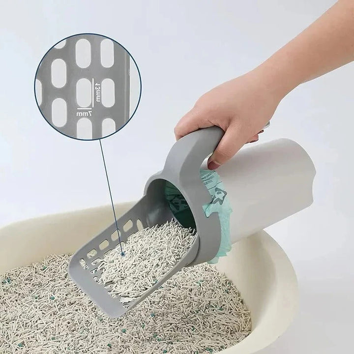 All in One Cat Litter Scoop, grey