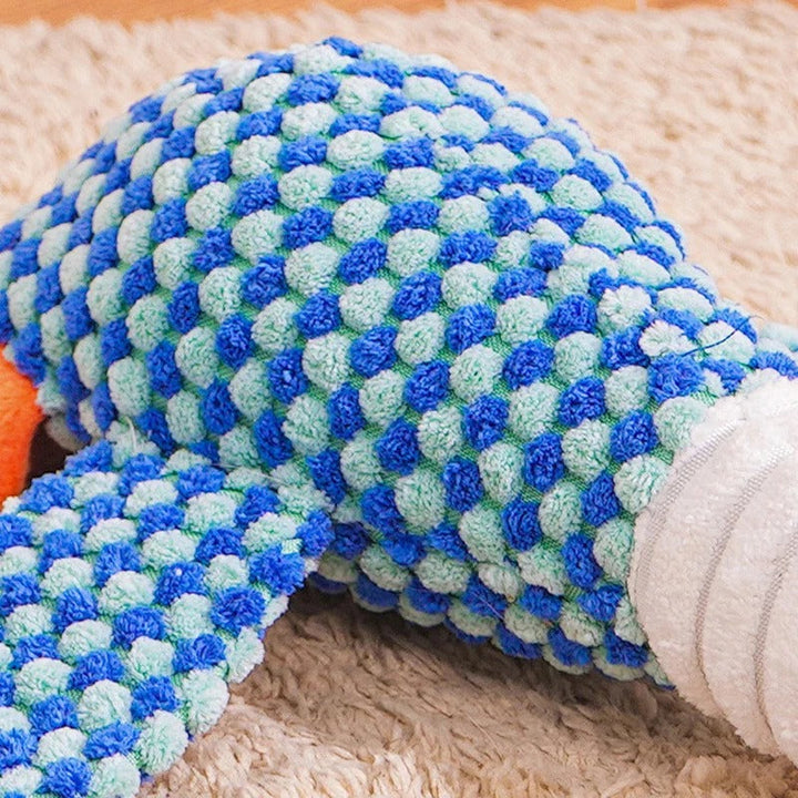 Duck Plush Chew Toy for Dogs with Squeaker