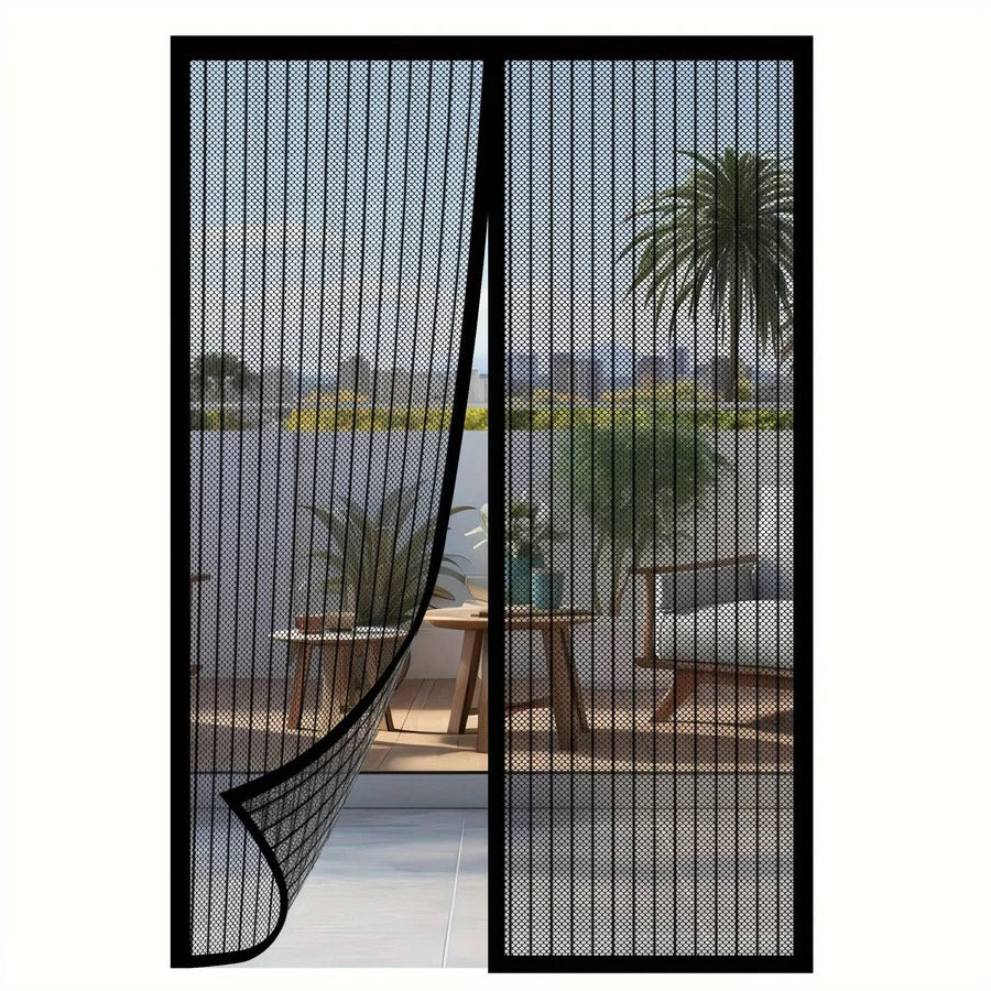 Adjustable Magnetic Screen Door for Insect Protection