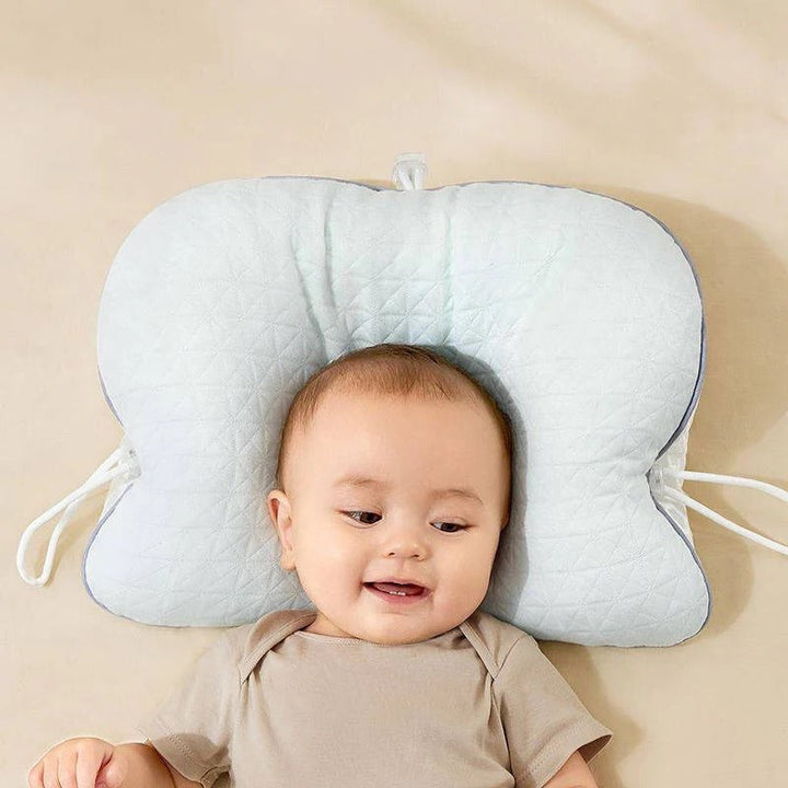 Baby Pillow with Memory Foam and Cotton Cover, Portable Infant Support Cushion