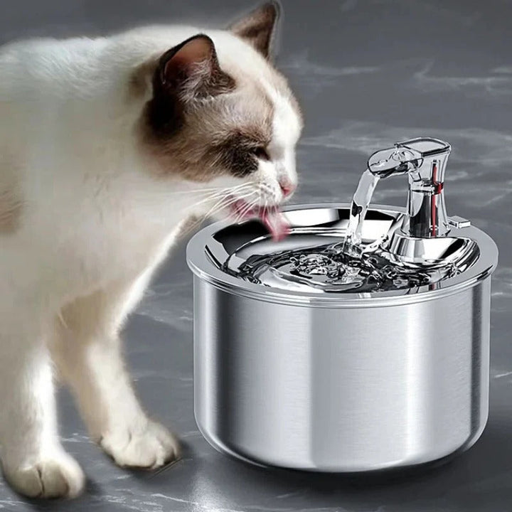 PurrFlow Smart Cat Fountain Stainless Steel with Filter and Auto-Sensor