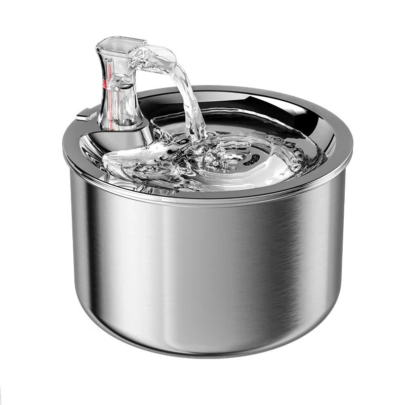 PurrFlow Smart Cat Fountain Stainless Steel with Filter and Auto-Sensor
