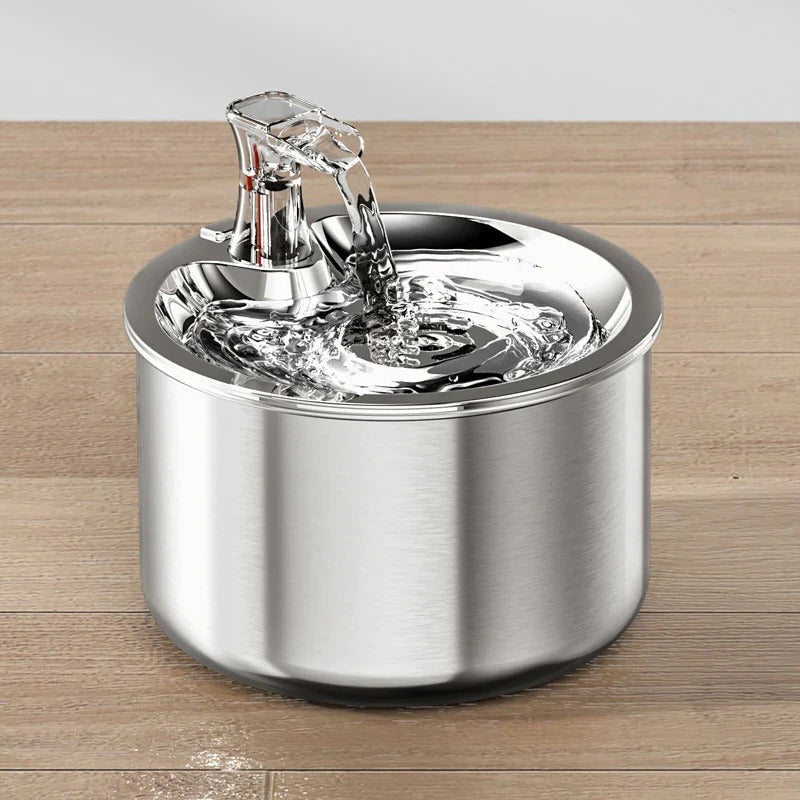 PurrFlow Smart Cat Fountain Stainless Steel with Filter and Auto-Sensor