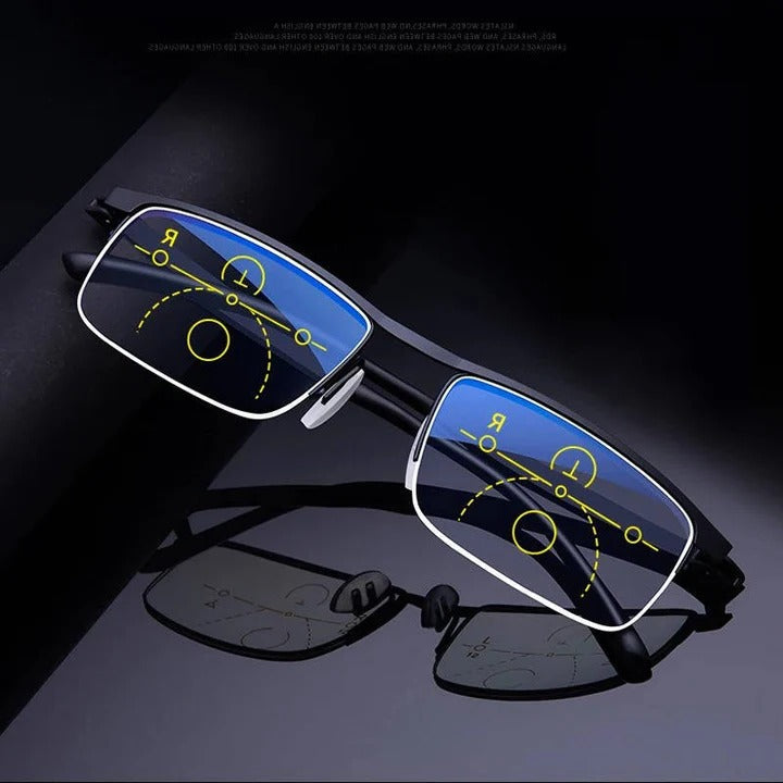 Smart Progressive Reading Glasses with Blue Light and UV Protection
