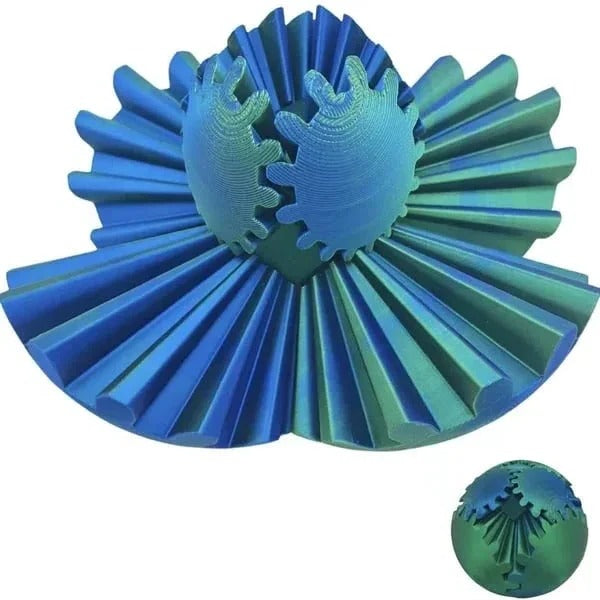 Whirling Steampunk Fidget Ball – Calming Gear Toy for Focus