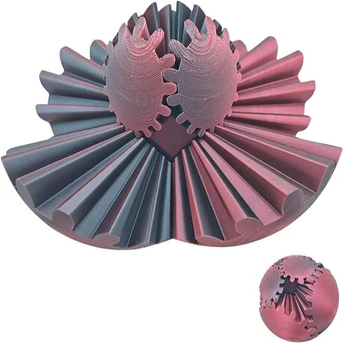 Whirling Steampunk Fidget Ball – Calming Gear Toy for Focus