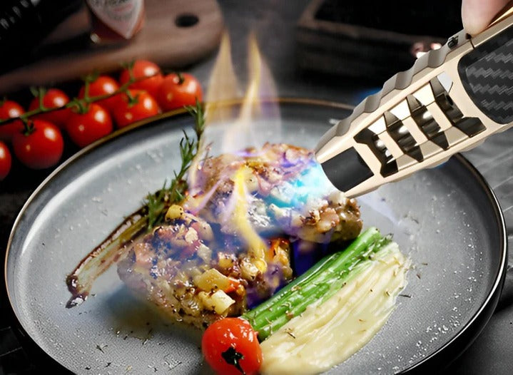 Adjustable Flame Torch Lighter – Blue Flame for Kitchen and Outdoor Use