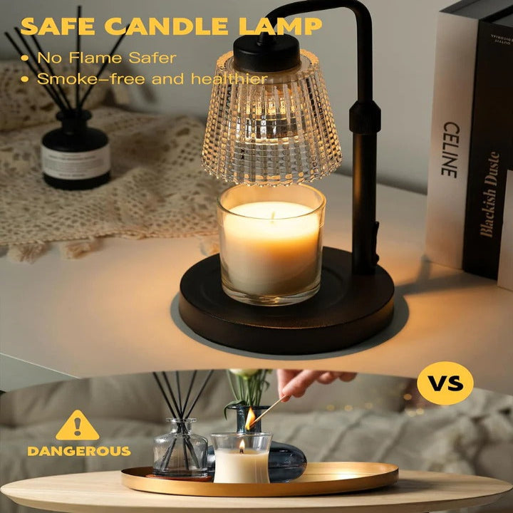 Candle Warmer Lamp, Adjustable Brightness with Timer and Dimmer