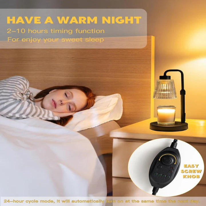 Candle Warmer Lamp, Adjustable Brightness with Timer and Dimmer