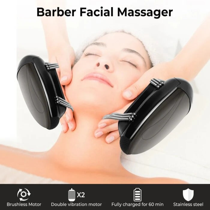 Barbershop Handheld Massager with Heat for Body, Face, and Head