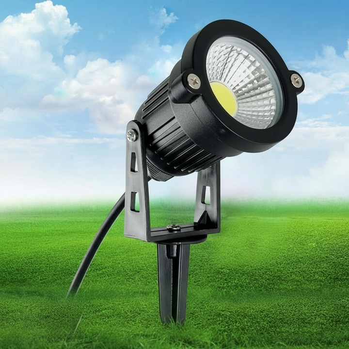 Outdoor LED Spotlight with Adjustable Head and Spike Mount, 10-Pack for 12V Landscape Systems