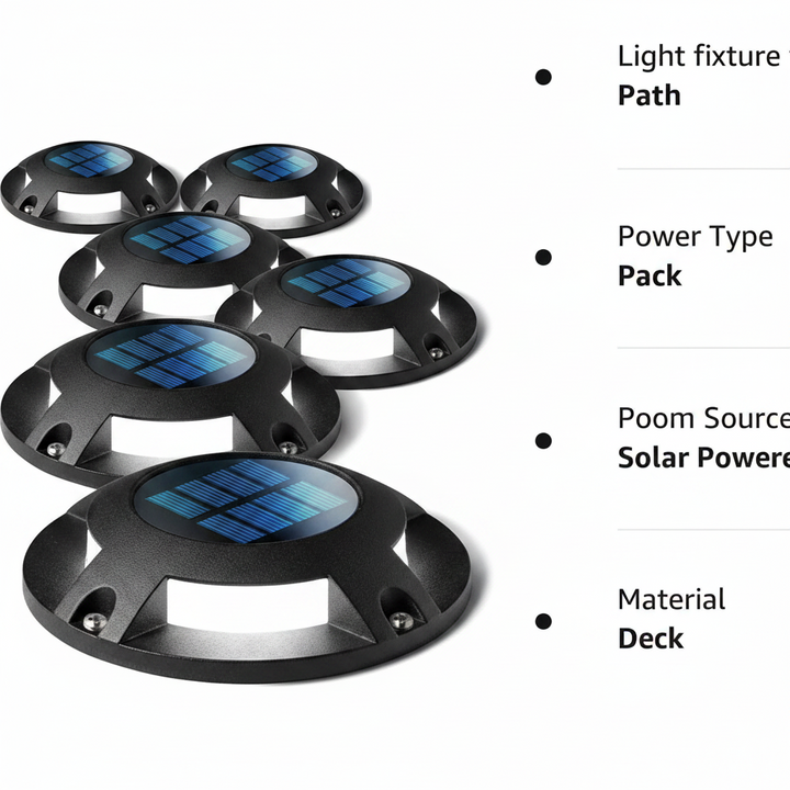 Outdoor Solar Pathway Light with Automatic Dusk Sensor and Dual Brightness, 80 Hour Runtime