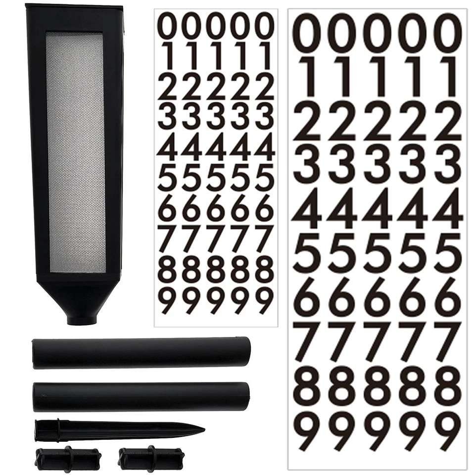 Illuminated House Number Stake with Solar Power and Adjustable Height Spacers