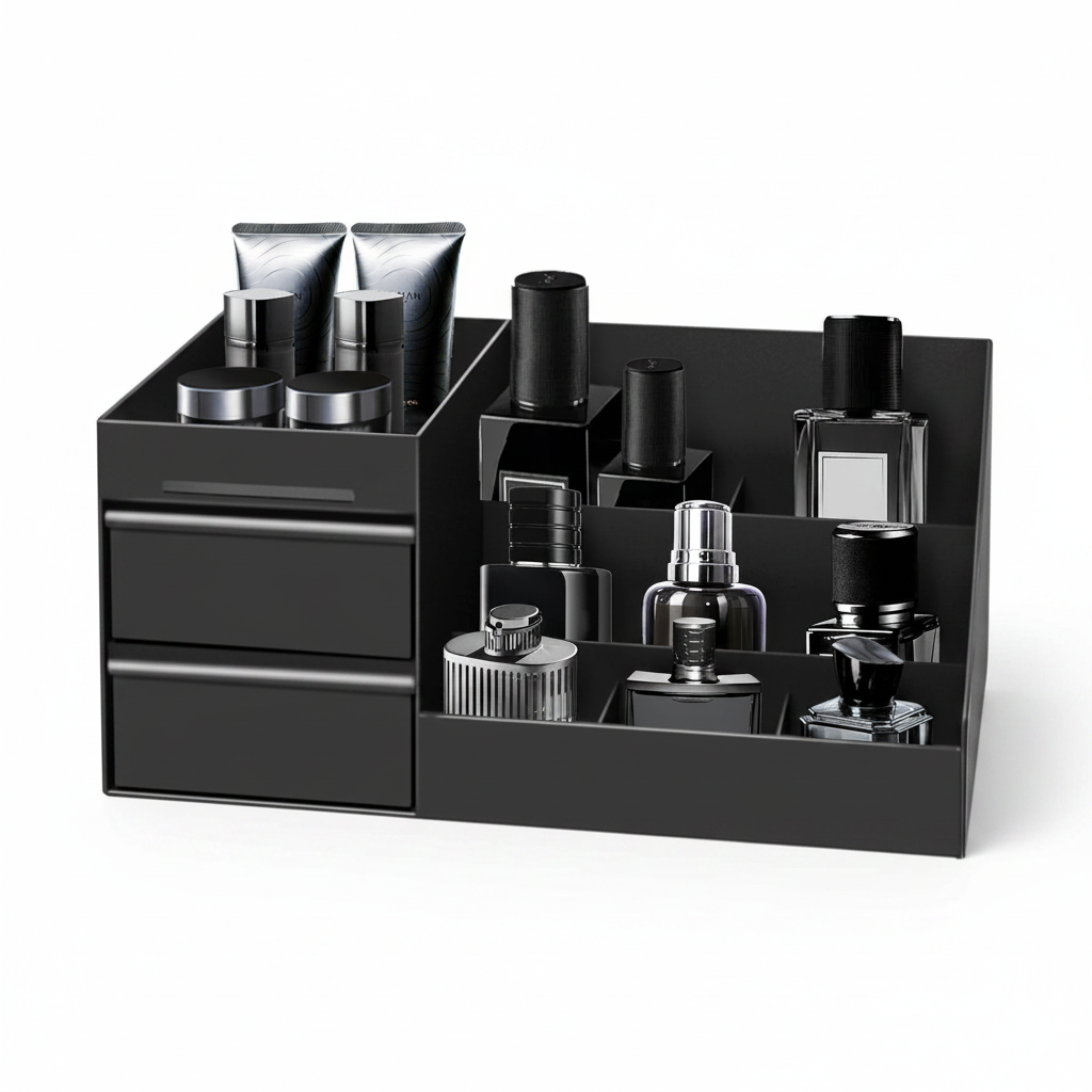 Bottle Storage Stand with Multiple Slots and Stable Base for Vanity