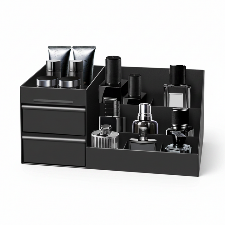 Bottle Storage Stand with Multiple Slots and Stable Base for Vanity