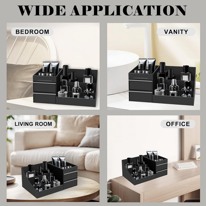 Bottle Storage Stand with Multiple Slots and Stable Base for Vanity