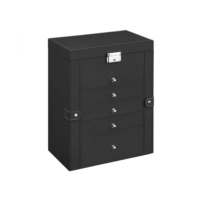 Multi-Level jewellery Organizer with Mirror and Locking Mechanism