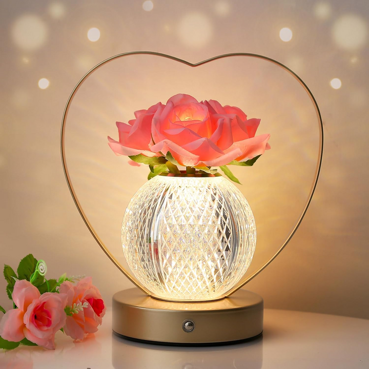 Rechargeable Sunflower Night Light with Touch Dimming and Charging Cable
