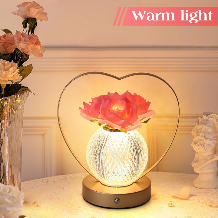 Rechargeable Sunflower Night Light with Touch Dimming and Charging Cable