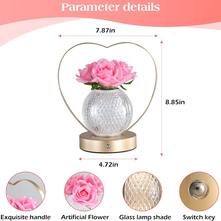 Rechargeable Sunflower Night Light with Touch Dimming and Charging Cable
