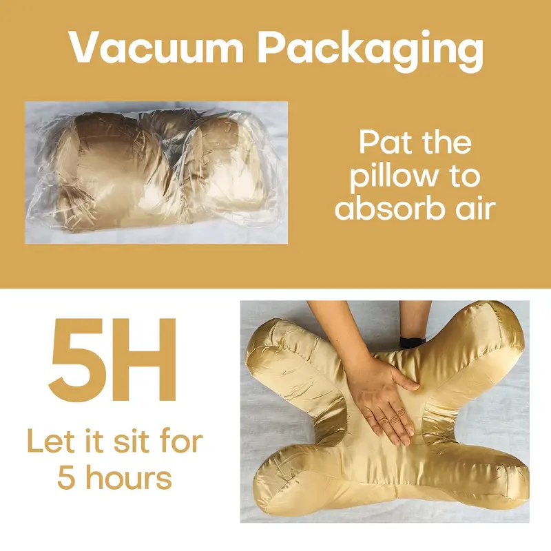 Side Sleeper Pillow with Raised Pillar Frame and Removable Washable Cover