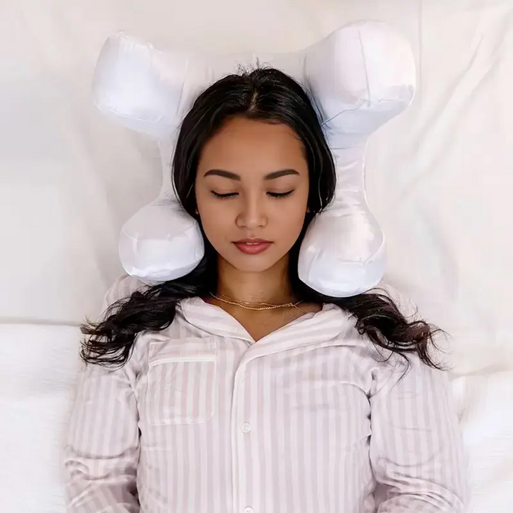 Side Sleeper Pillow with Raised Pillar Frame and Removable Washable Cover