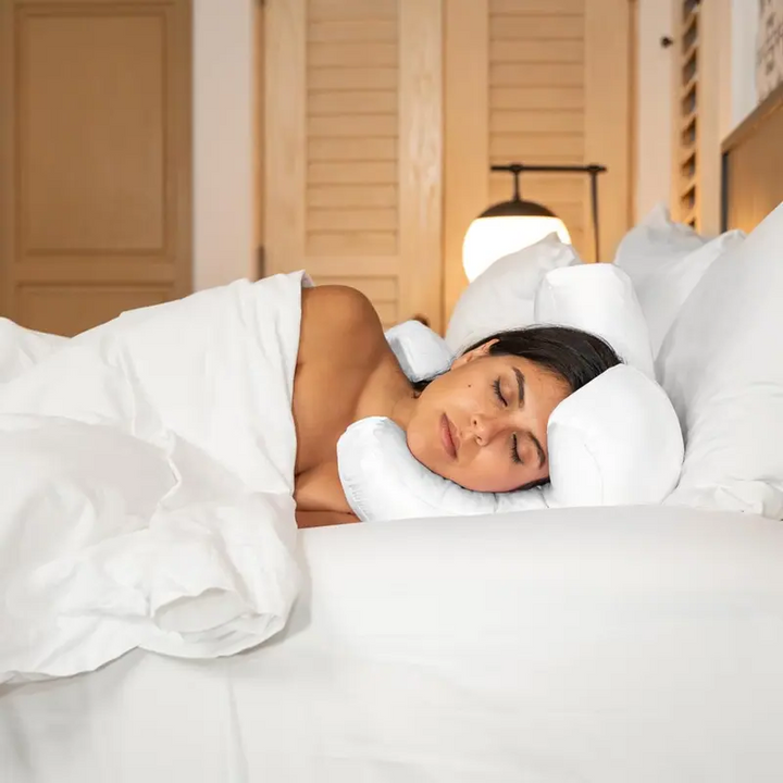 Side Sleeper Pillow with Raised Pillar Frame and Removable Washable Cover