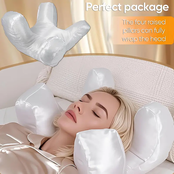 Side Sleeper Pillow with Raised Pillar Frame and Removable Washable Cover