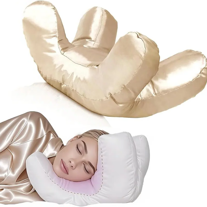 Side Sleeper Pillow with Raised Pillar Frame and Removable Washable Cover
