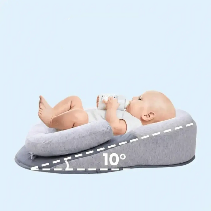 Portable Baby Lounger with Adjustable Strap and Raised Side Cushions