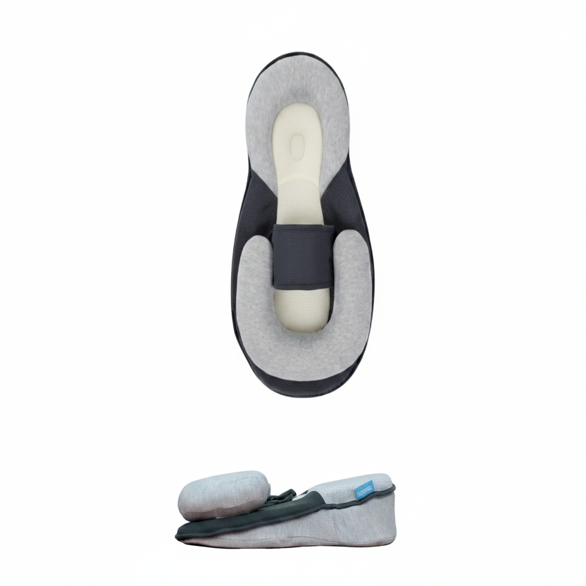 Portable Baby Lounger with Adjustable Strap and Raised Side Cushions