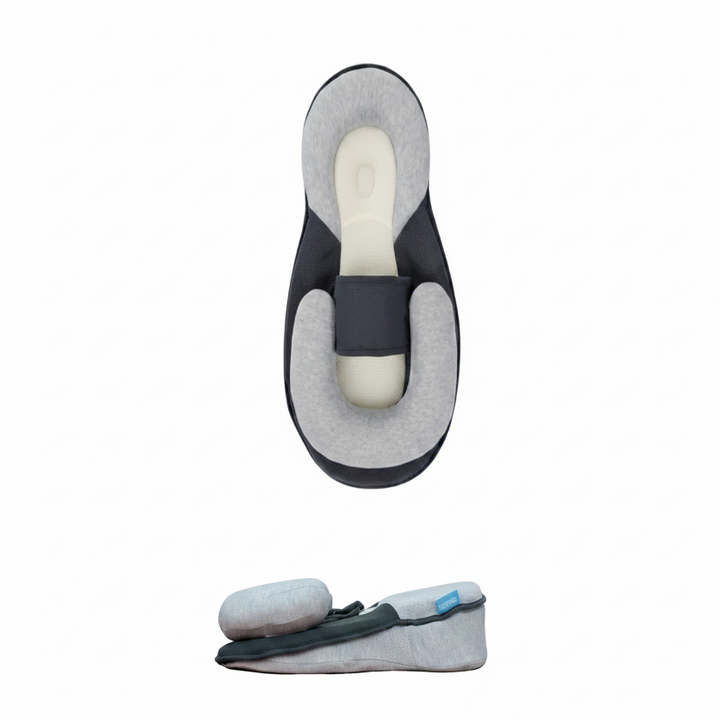 Portable Baby Lounger with Adjustable Strap and Raised Side Cushions