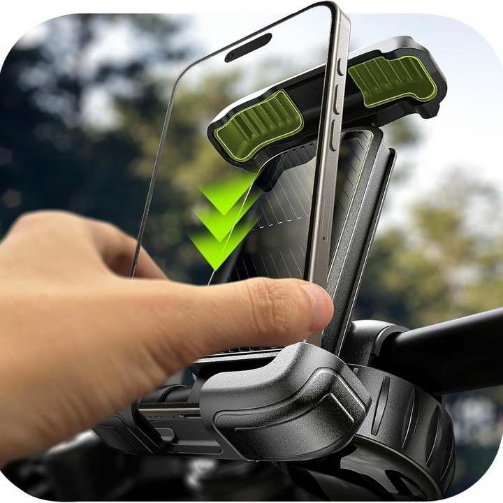 Bike Phone Holder with 360 Rotation and Four Corner Grip for 4.7-6.8in Phones
