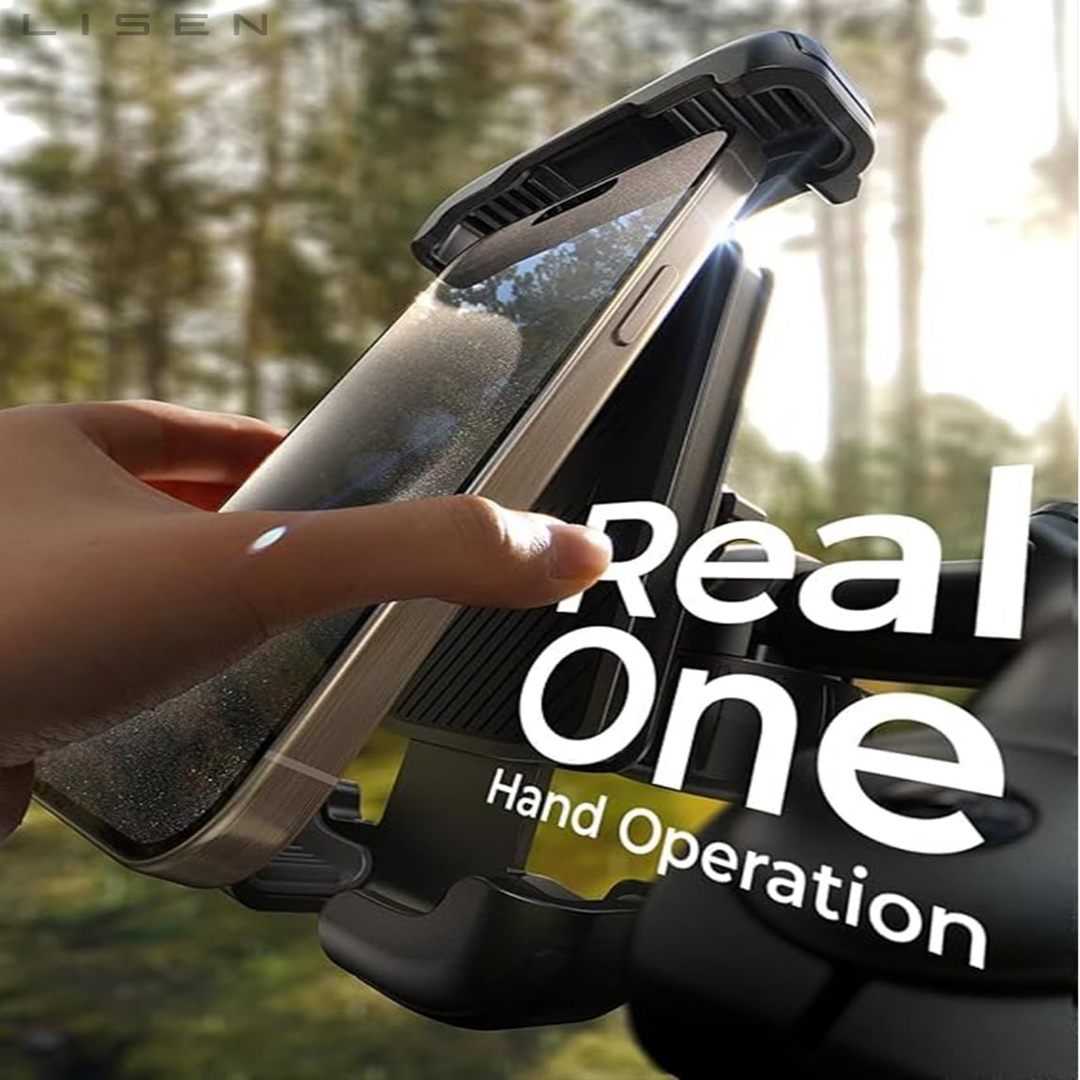 Bike Phone Holder with 360 Rotation and Four Corner Grip for 4.7-6.8in Phones