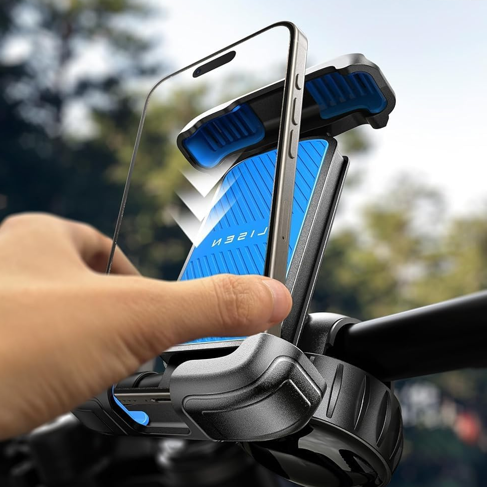 Bike Phone Holder with 360 Rotation and Four Corner Grip for 4.7-6.8in Phones